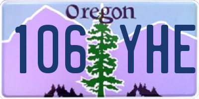 OR license plate 106YHE