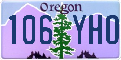 OR license plate 106YHO