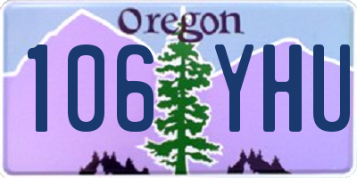 OR license plate 106YHU