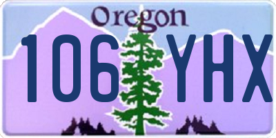 OR license plate 106YHX