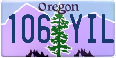 OR license plate 106YIL
