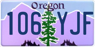 OR license plate 106YJF