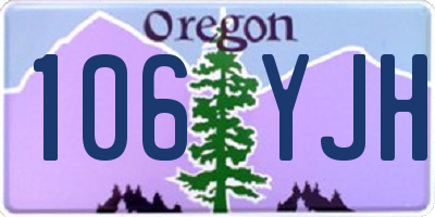 OR license plate 106YJH