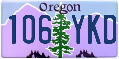 OR license plate 106YKD