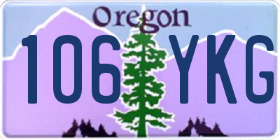 OR license plate 106YKG
