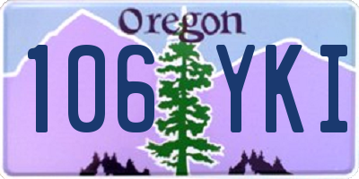 OR license plate 106YKI