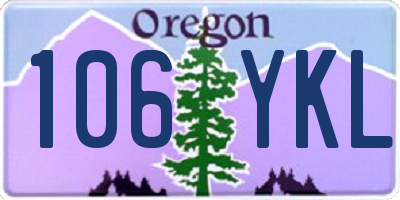 OR license plate 106YKL
