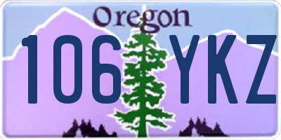 OR license plate 106YKZ