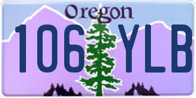 OR license plate 106YLB