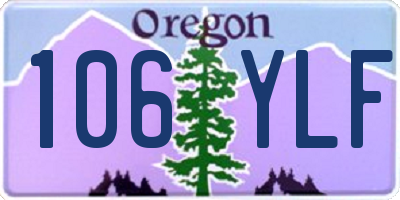 OR license plate 106YLF