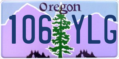 OR license plate 106YLG