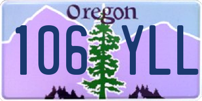 OR license plate 106YLL