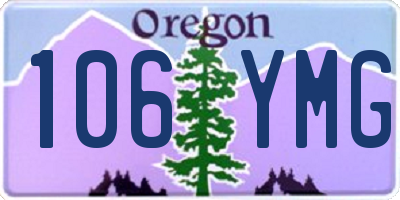 OR license plate 106YMG