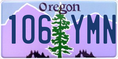 OR license plate 106YMN