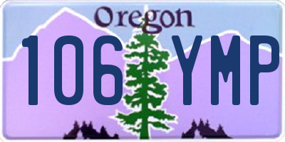 OR license plate 106YMP
