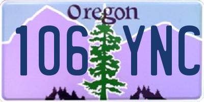 OR license plate 106YNC
