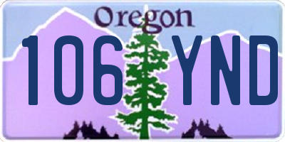 OR license plate 106YND