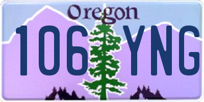 OR license plate 106YNG