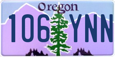 OR license plate 106YNN