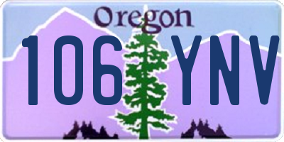OR license plate 106YNV