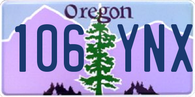 OR license plate 106YNX