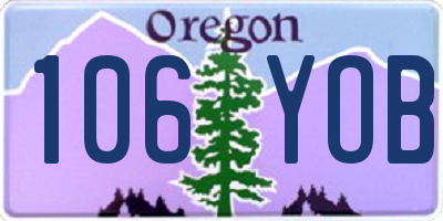 OR license plate 106YOB
