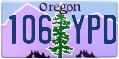 OR license plate 106YPD