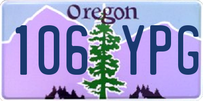 OR license plate 106YPG