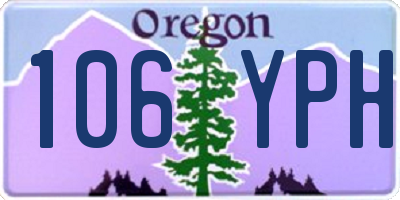 OR license plate 106YPH