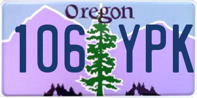 OR license plate 106YPK