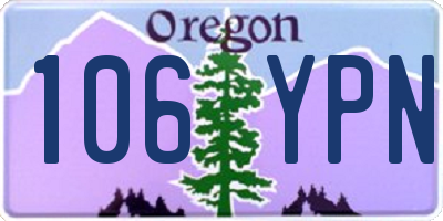 OR license plate 106YPN