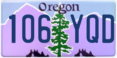 OR license plate 106YQD