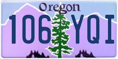 OR license plate 106YQI