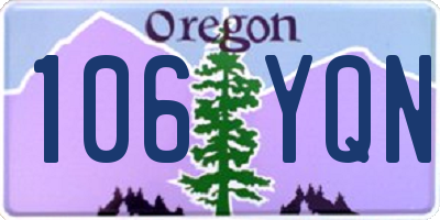 OR license plate 106YQN