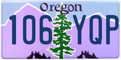 OR license plate 106YQP