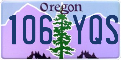 OR license plate 106YQS