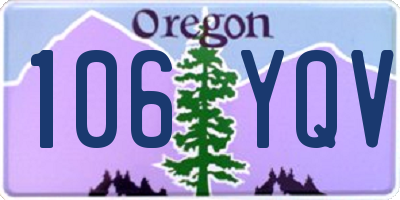 OR license plate 106YQV
