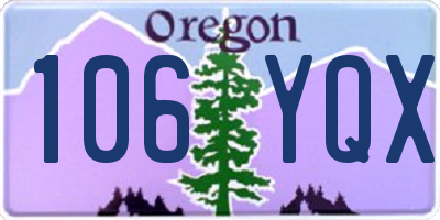OR license plate 106YQX