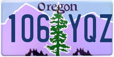 OR license plate 106YQZ