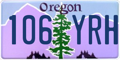 OR license plate 106YRH