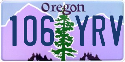 OR license plate 106YRV
