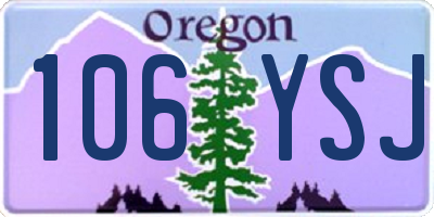 OR license plate 106YSJ