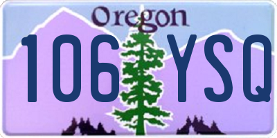 OR license plate 106YSQ