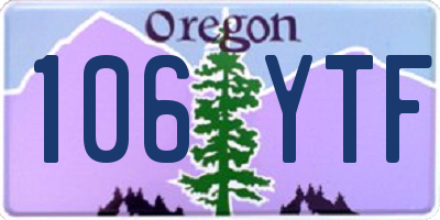 OR license plate 106YTF