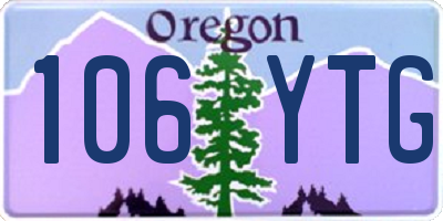 OR license plate 106YTG
