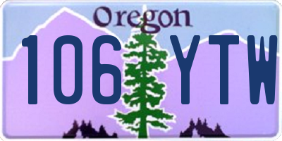 OR license plate 106YTW