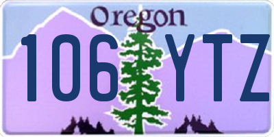 OR license plate 106YTZ