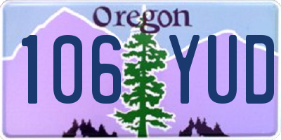 OR license plate 106YUD