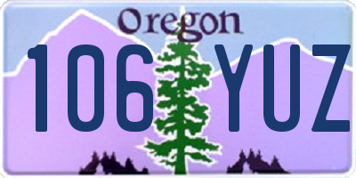 OR license plate 106YUZ