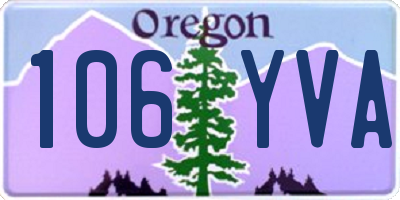 OR license plate 106YVA